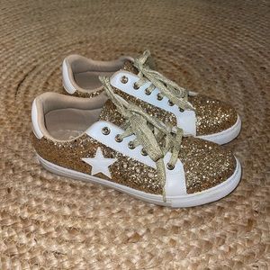 Marti & Liz gold sparkly sneakers